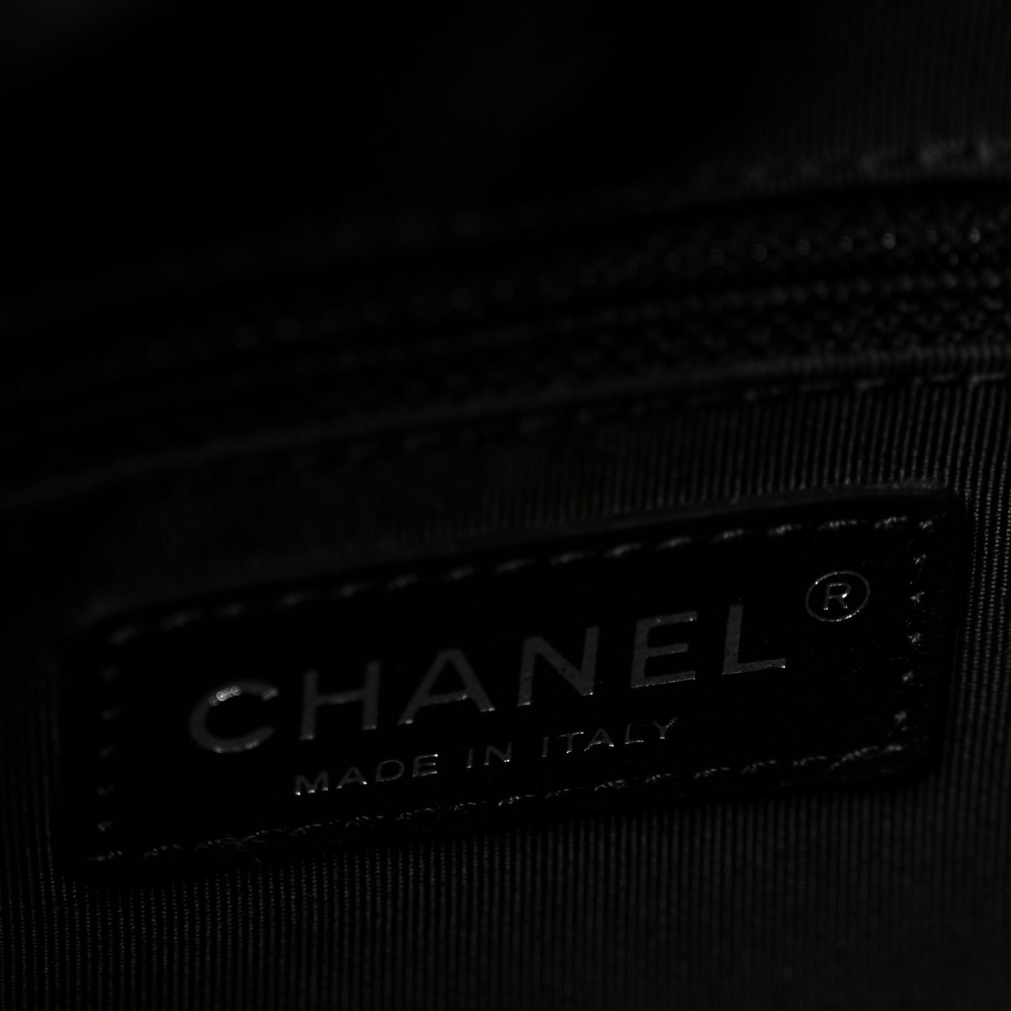 Aged Calfskin Chevron Medium Soft Bowling Bag Black