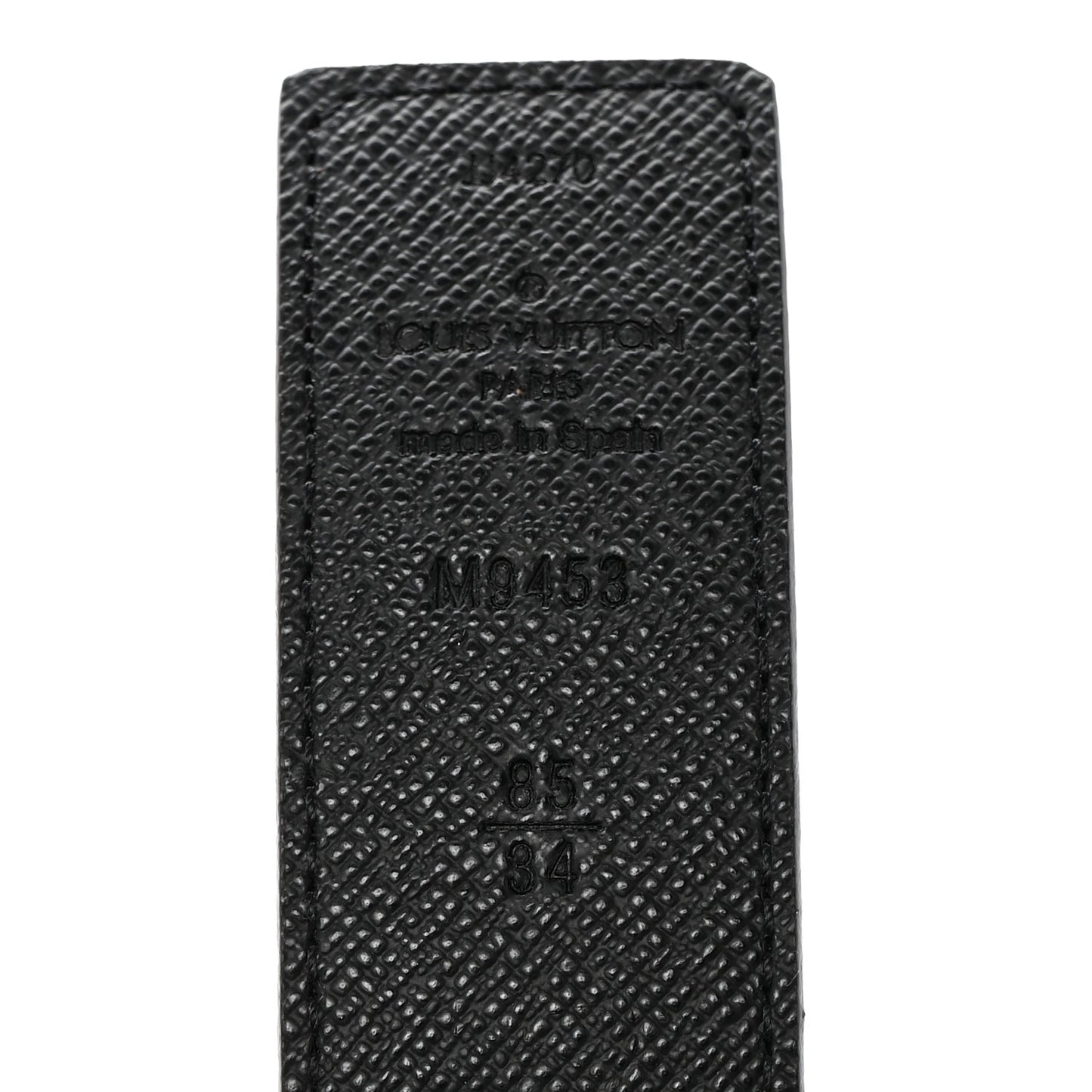 Calfskin Monogram 30mm LV Initiales Reversible Belt 85 34 Black