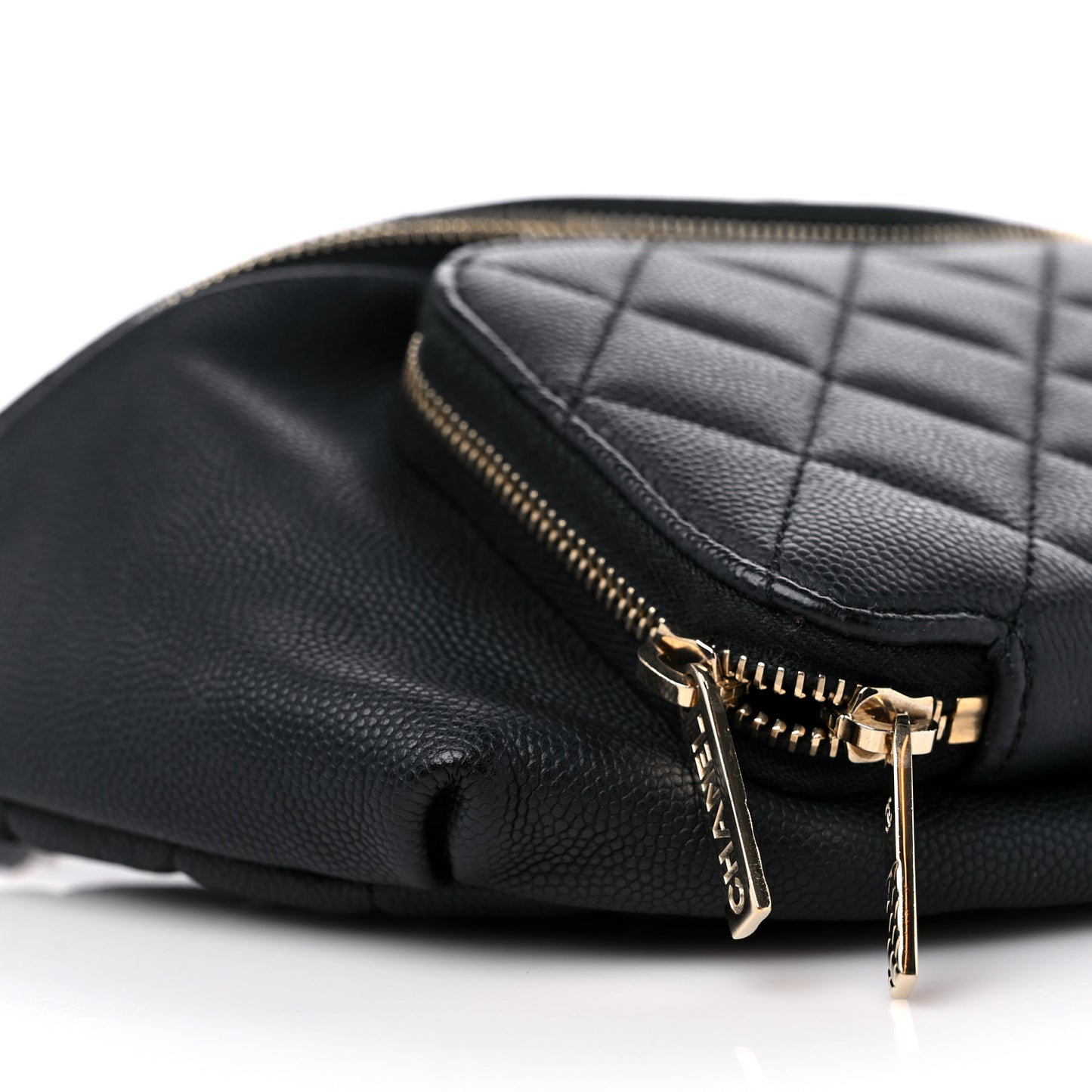 Caviar Quilted Business Affinity Waist Belt Bag Black