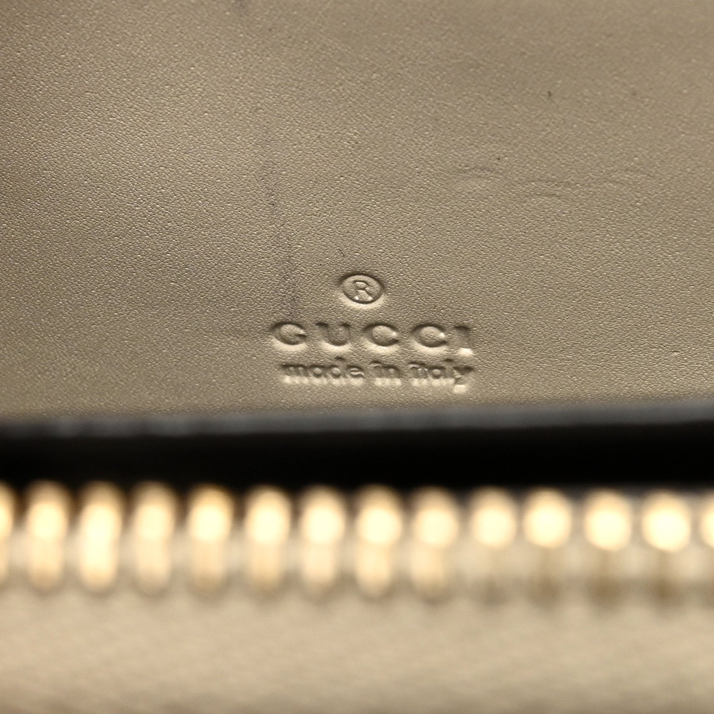 Guccissima Margaux Calfskin Metal Bar Zip Around Wallet White