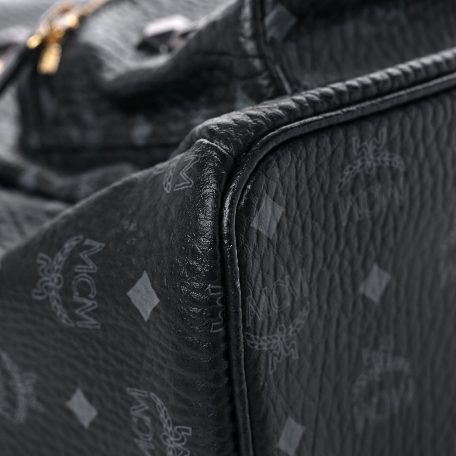MCM Visetos Studded Medium Stark M Backpack Black 8 of 21