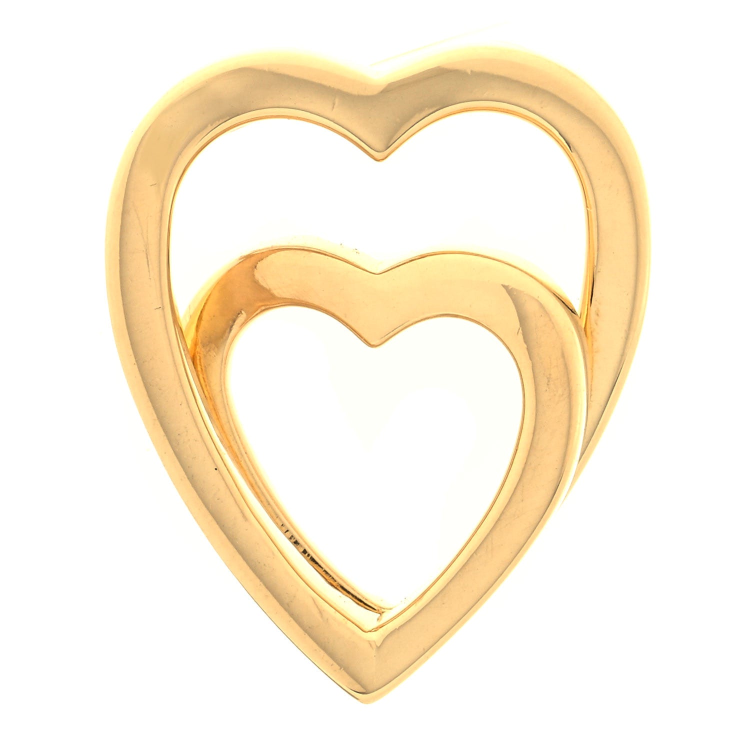 Cartier 18K Yellow Gold Double Heart Pendant 1 of 3