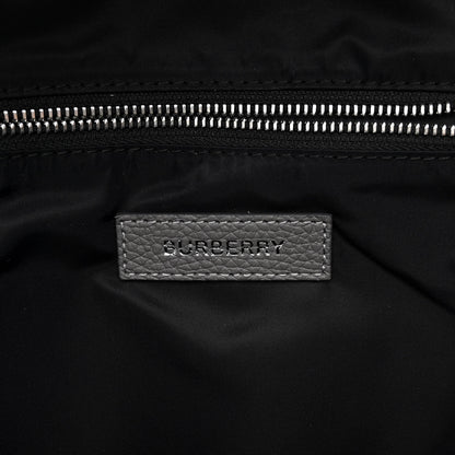 Burberry Calfskin Logo Embossed Backpack Charcoal Grey 6 of 11
