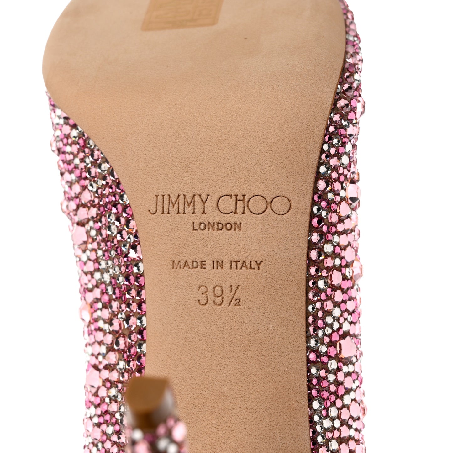 Suede Crystal Alia Pumps 39.5 Rose Mix