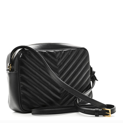 Saint Laurent Calfskin Matelasse Monogram Lou Camera Bag Black 3 of 10