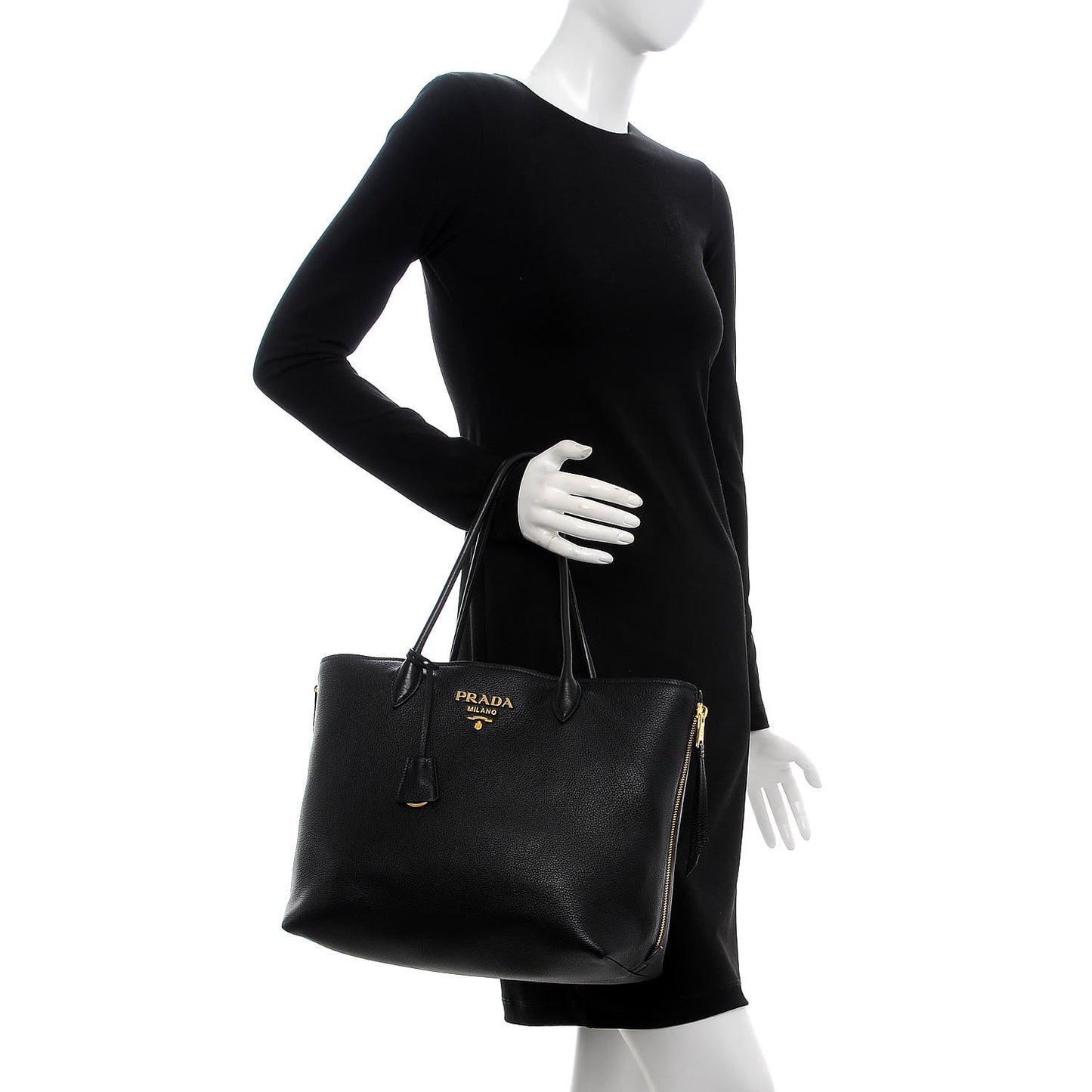 Vitello Daino Tote Black