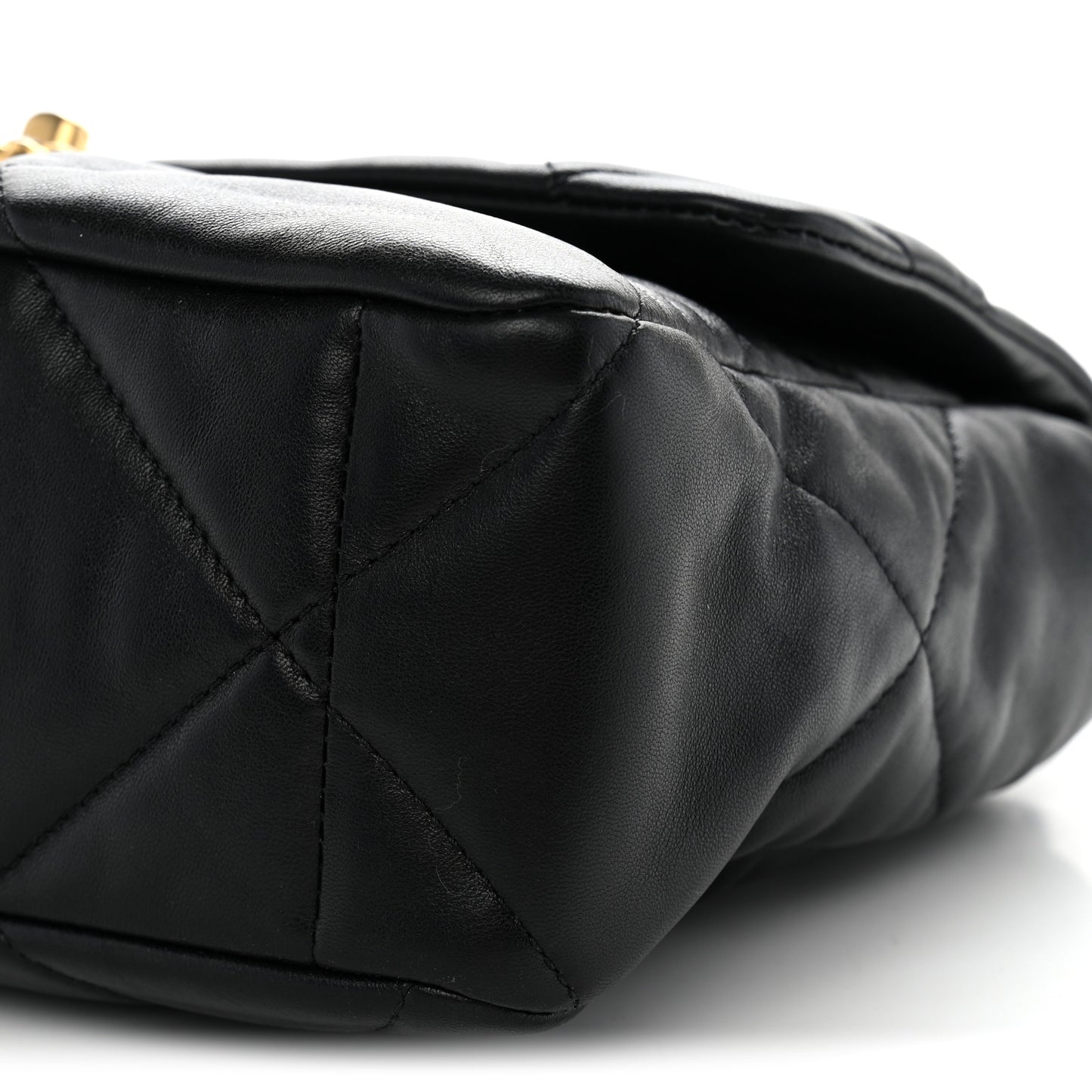 Lambskin Quilted Large Chanel 19 Flap Black