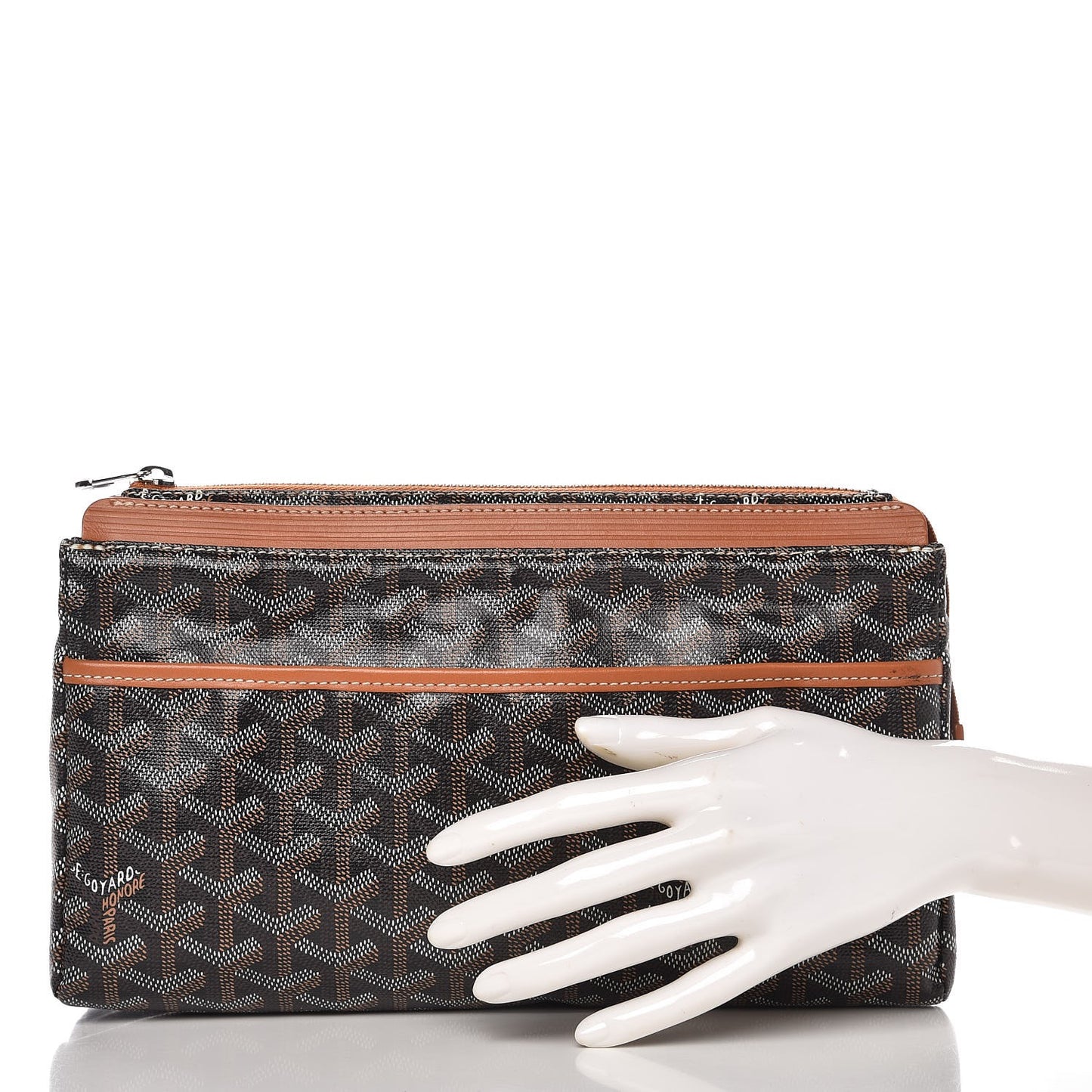 Goyardine Miroir Toiletry Bag GM Black Gold