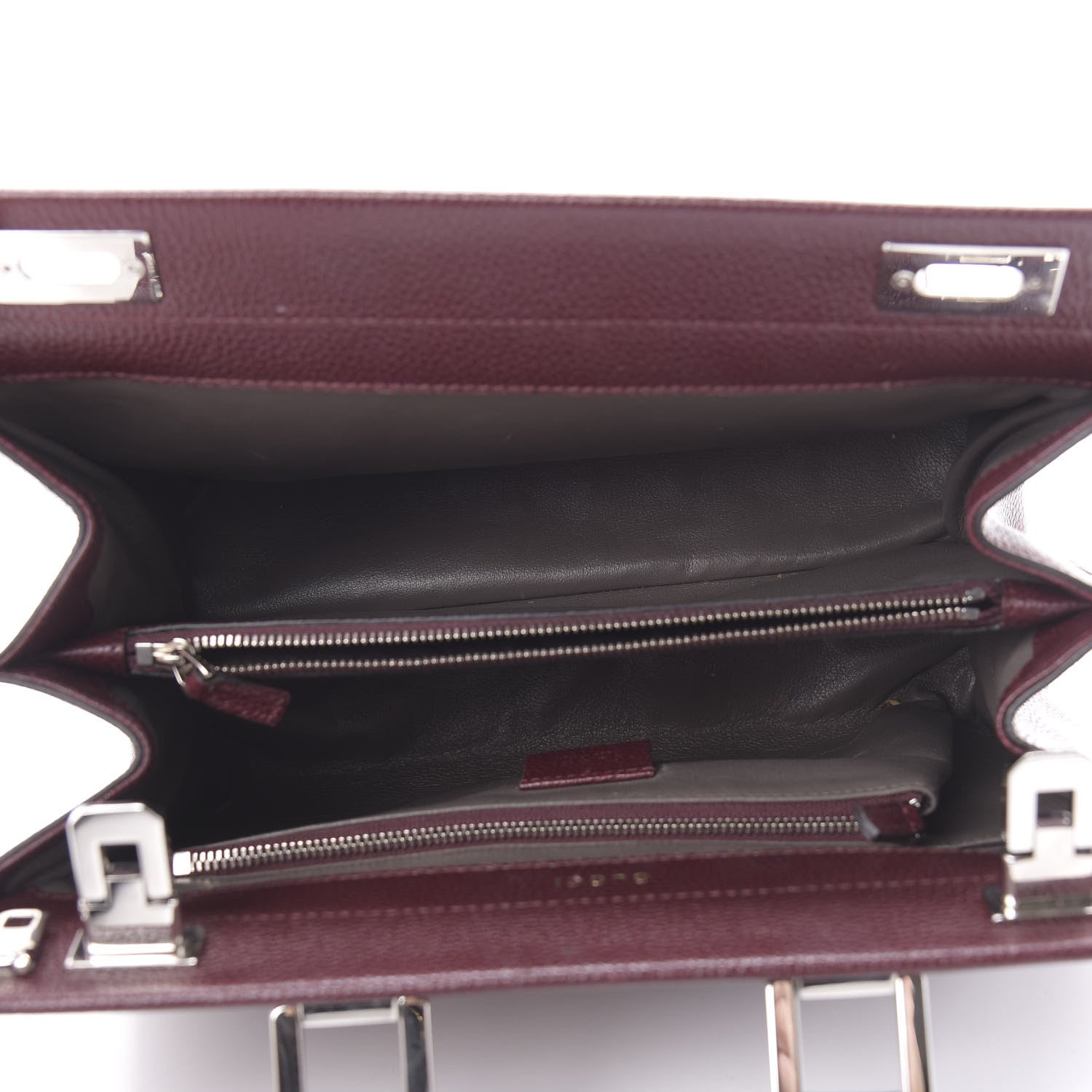 Gucci Grainy Calfskin Small Zumi Top Handle Bag Vintage Bordeaux 5 of 16
