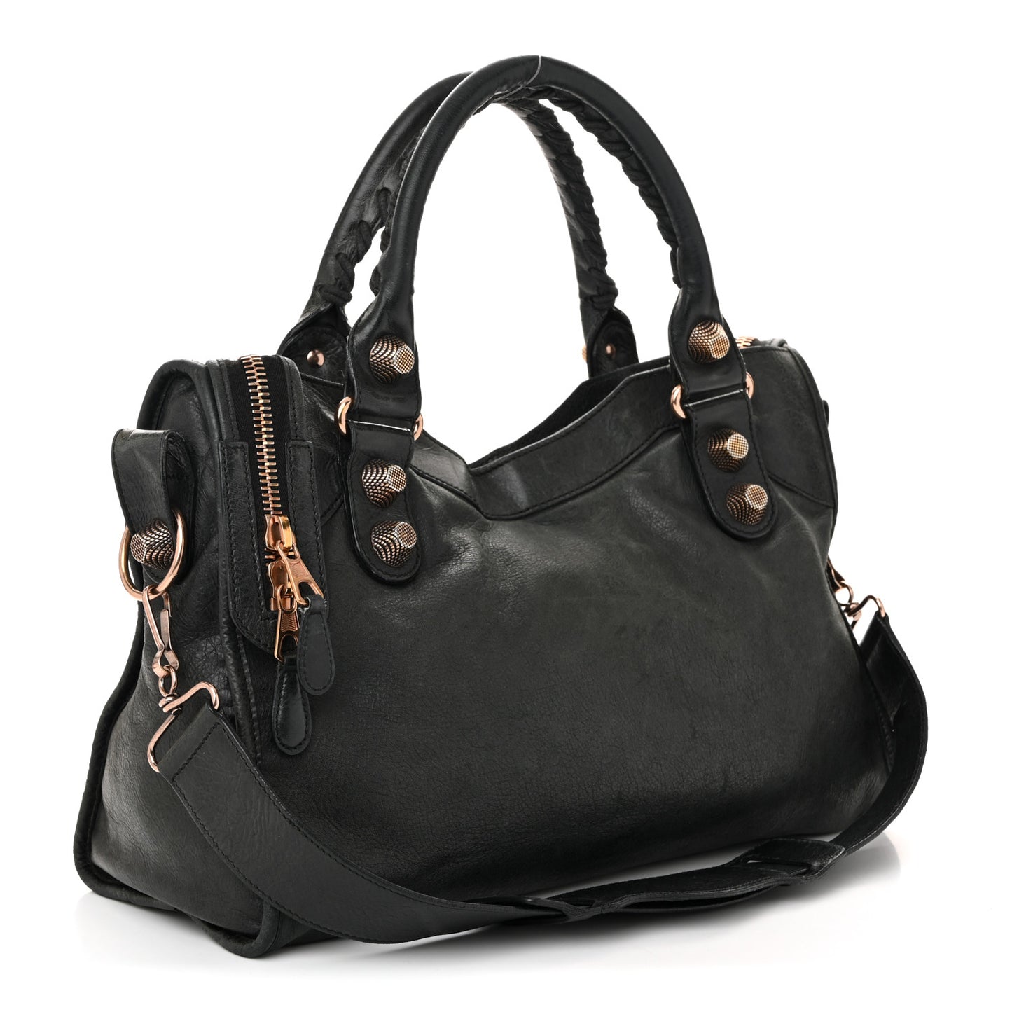 Agneau Giant 21 Rose Gold Hardware City Black