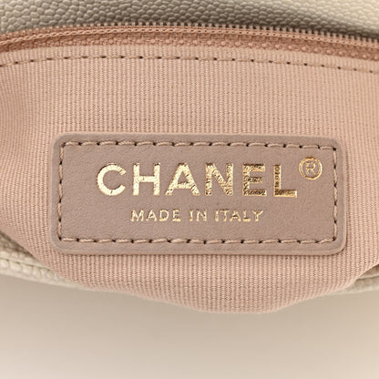 Chanel Shiny Caviar Quilted Small Chain Melody Flap White 6 of 11