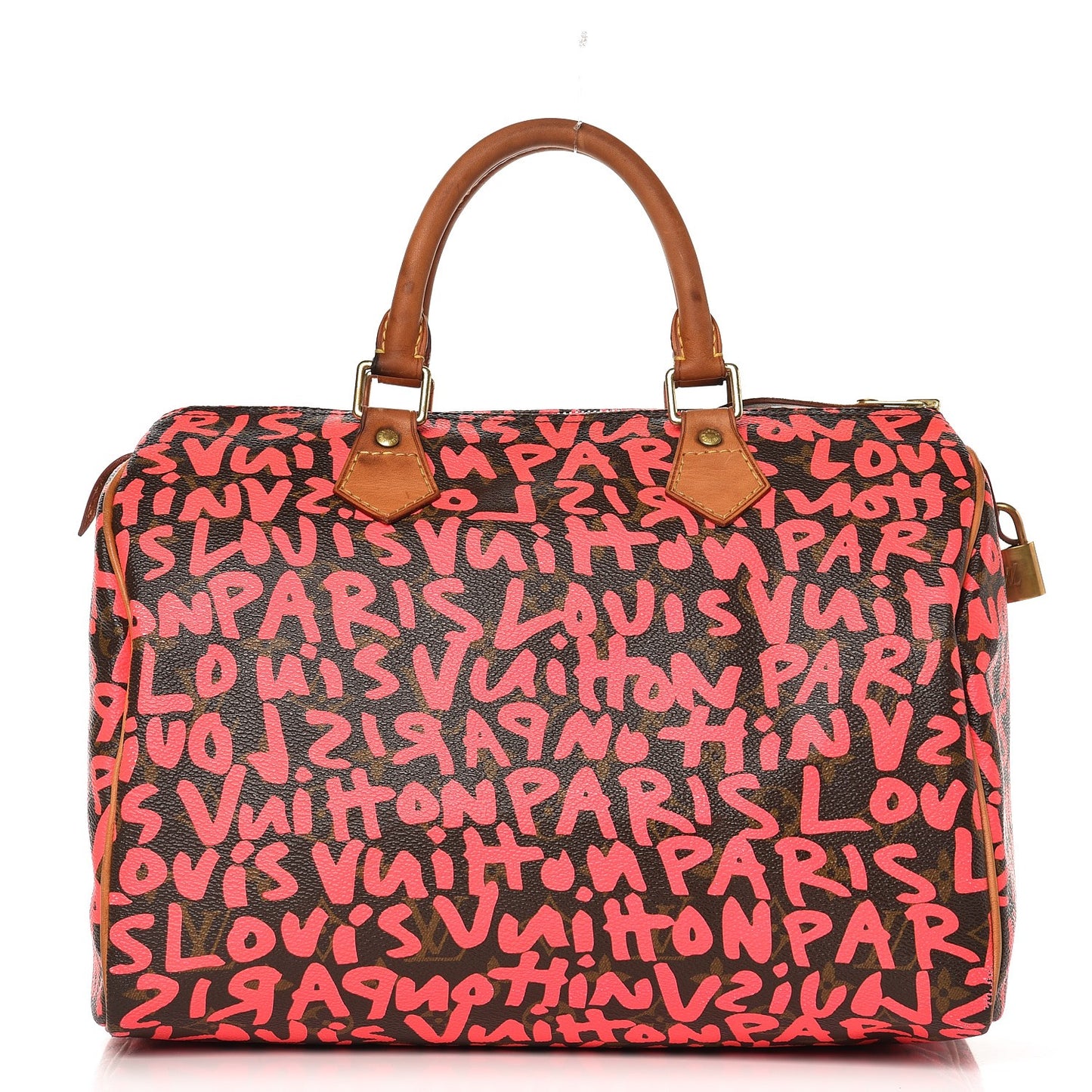 Monogram Graffiti Speedy 30 Fuchsia