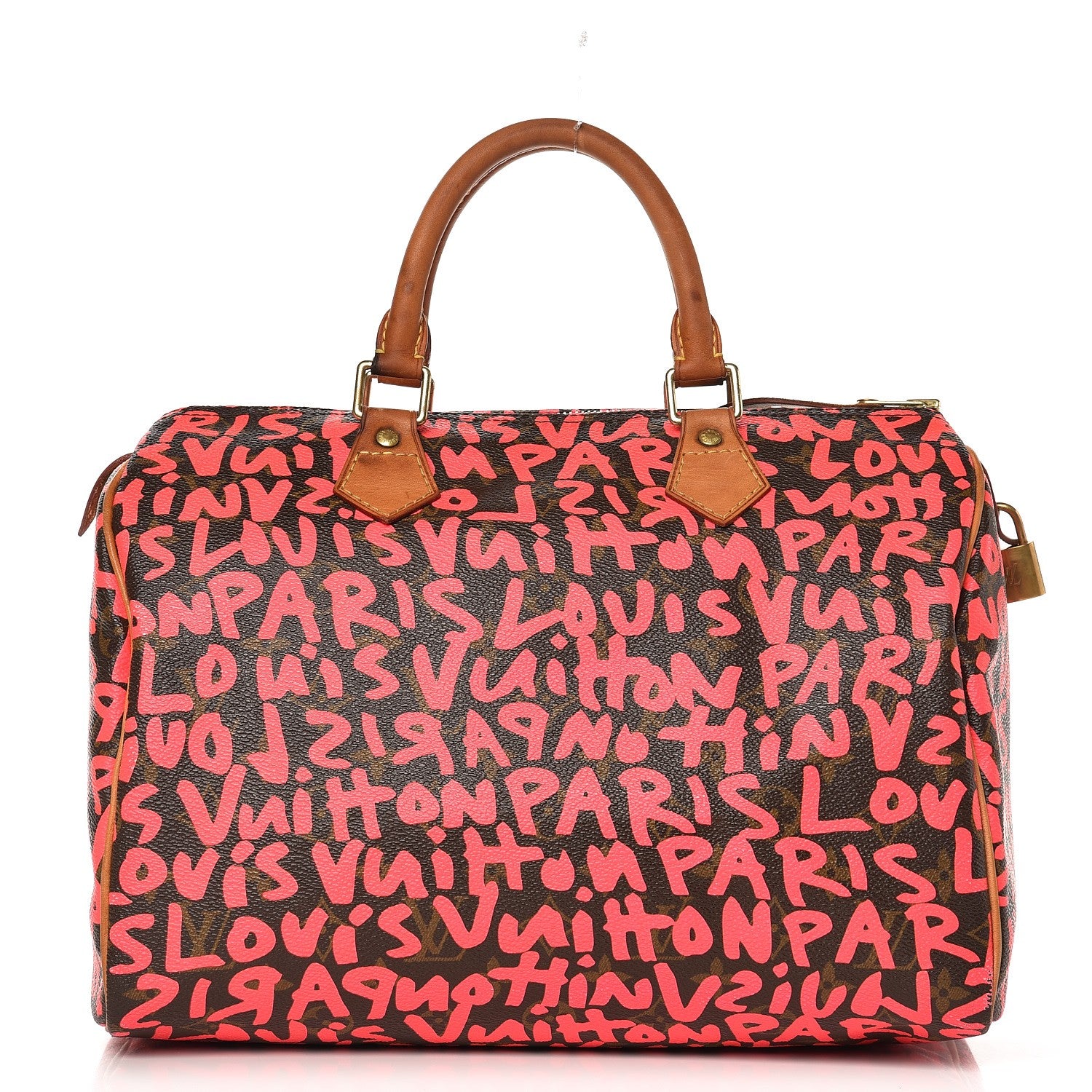 Louis Vuitton Monogram Graffiti Speedy 30 Fuchsia 1 of 12