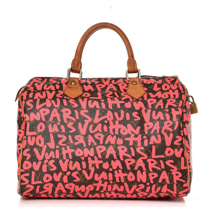 Louis Vuitton Monogram Graffiti Speedy 30 Fuchsia 1 of 12