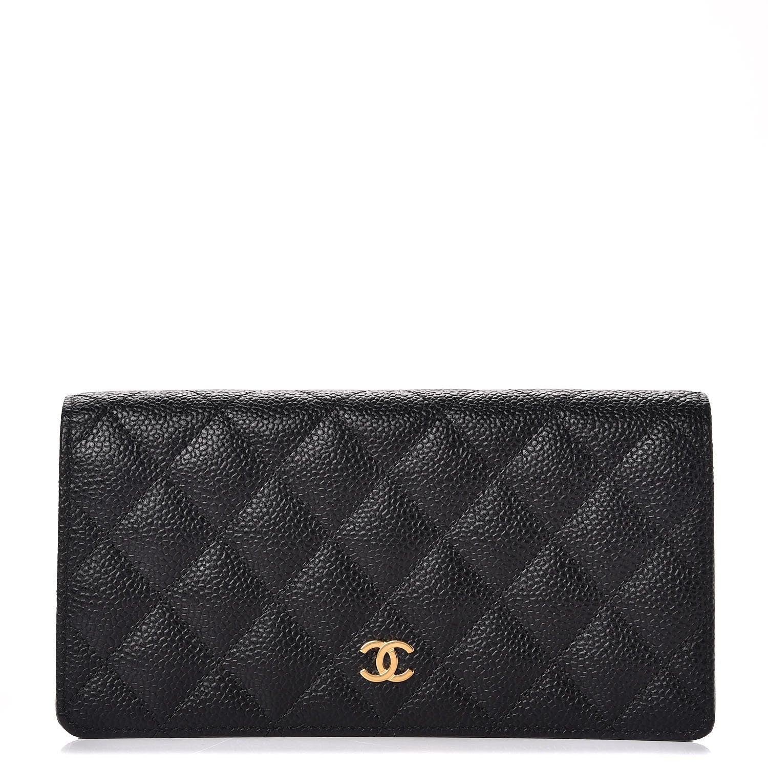 Chanel Caviar Quilted Yen Wallet Black 1 of 9