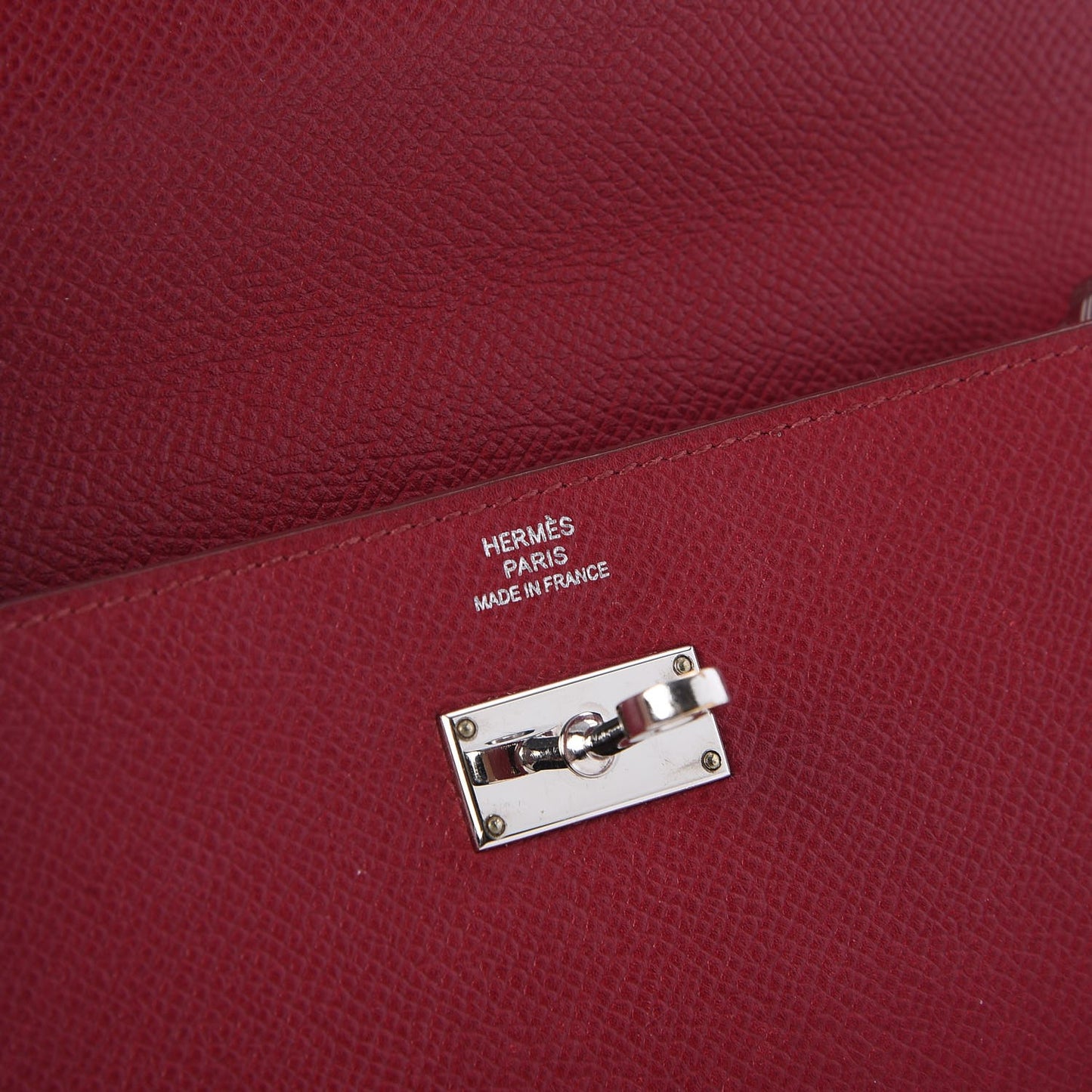 Epsom Kelly Longue Wallet Rouge Grenat