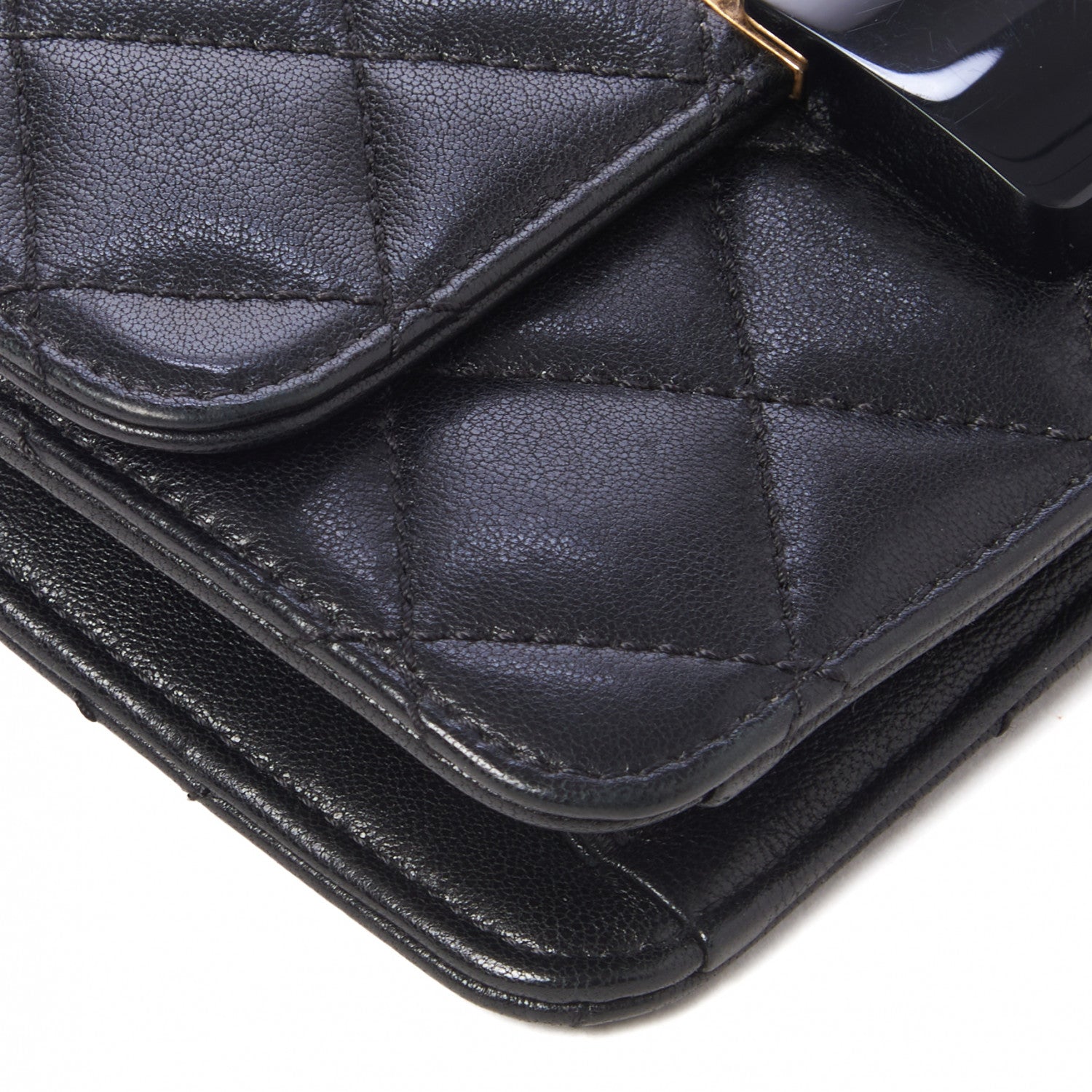 Chanel Sheepskin Quilted Beauty Lock Flap Black 5 of 9