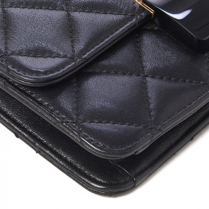 Chanel Sheepskin Quilted Beauty Lock Flap Black 5 of 9