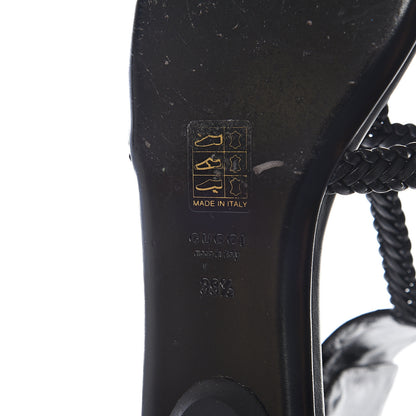 Gucci Calfskin Malaga Kid Sandals 39.5 Black 9 of 14