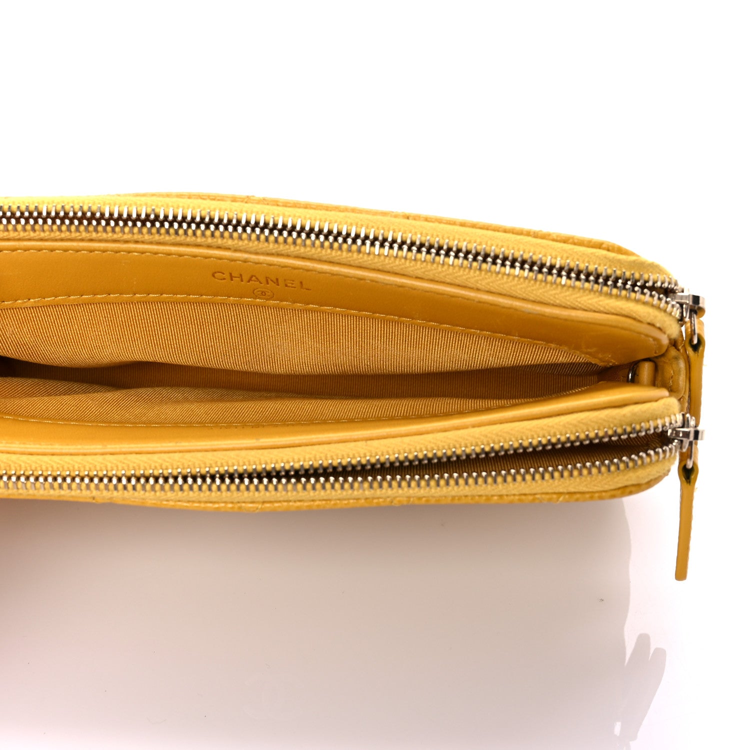 Chanel Caviar Quilted Small Clutch With Chain Yellow 7 of 18