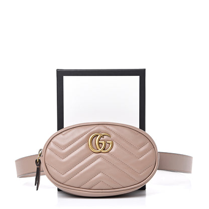 Gucci Calfskin Matelasse GG Marmont Belt Bag 85 34 Porcelain Rose 12 of 12