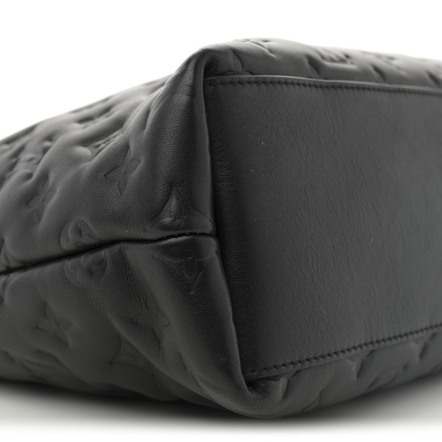 Louis Vuitton Lambskin Embossed Monogram Coussin Hobo MM Black 9 of 11