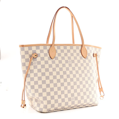 Louis Vuitton Damier Azur Neo Neverfull MM Rose Ballerine 4 of 10