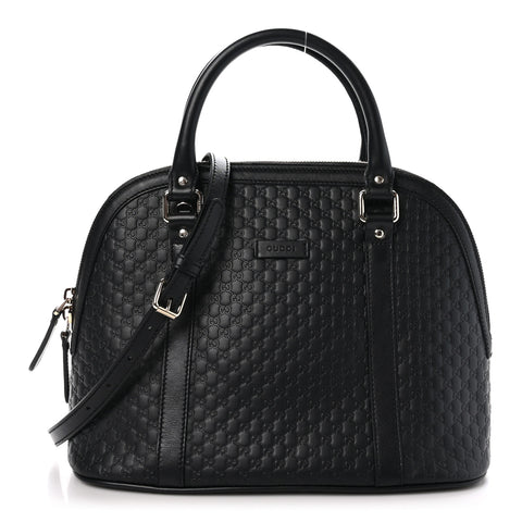 Microguccissima Medium Dome Bag Black