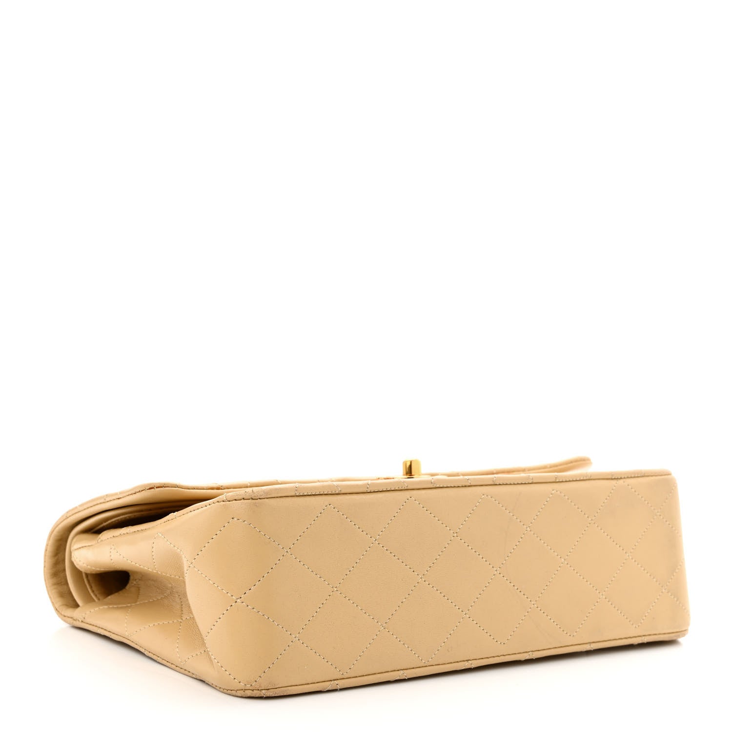 Chanel Lambskin Quilted Medium Double Flap Beige 4 of 18