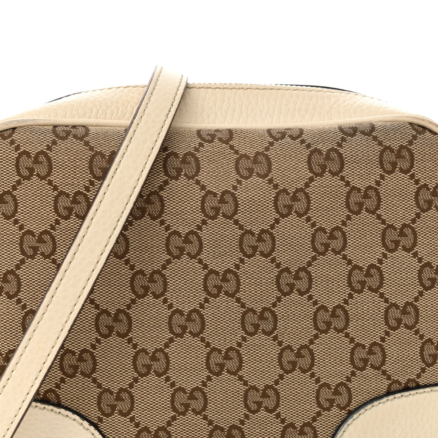 Monogram Dollar Calfskin Mini Bree Messenger Bag Beige Ebony Avoire