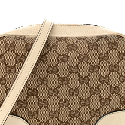 Gucci Monogram Dollar Calfskin Mini Bree Messenger Bag Beige Ebony Avoire 8 of 12