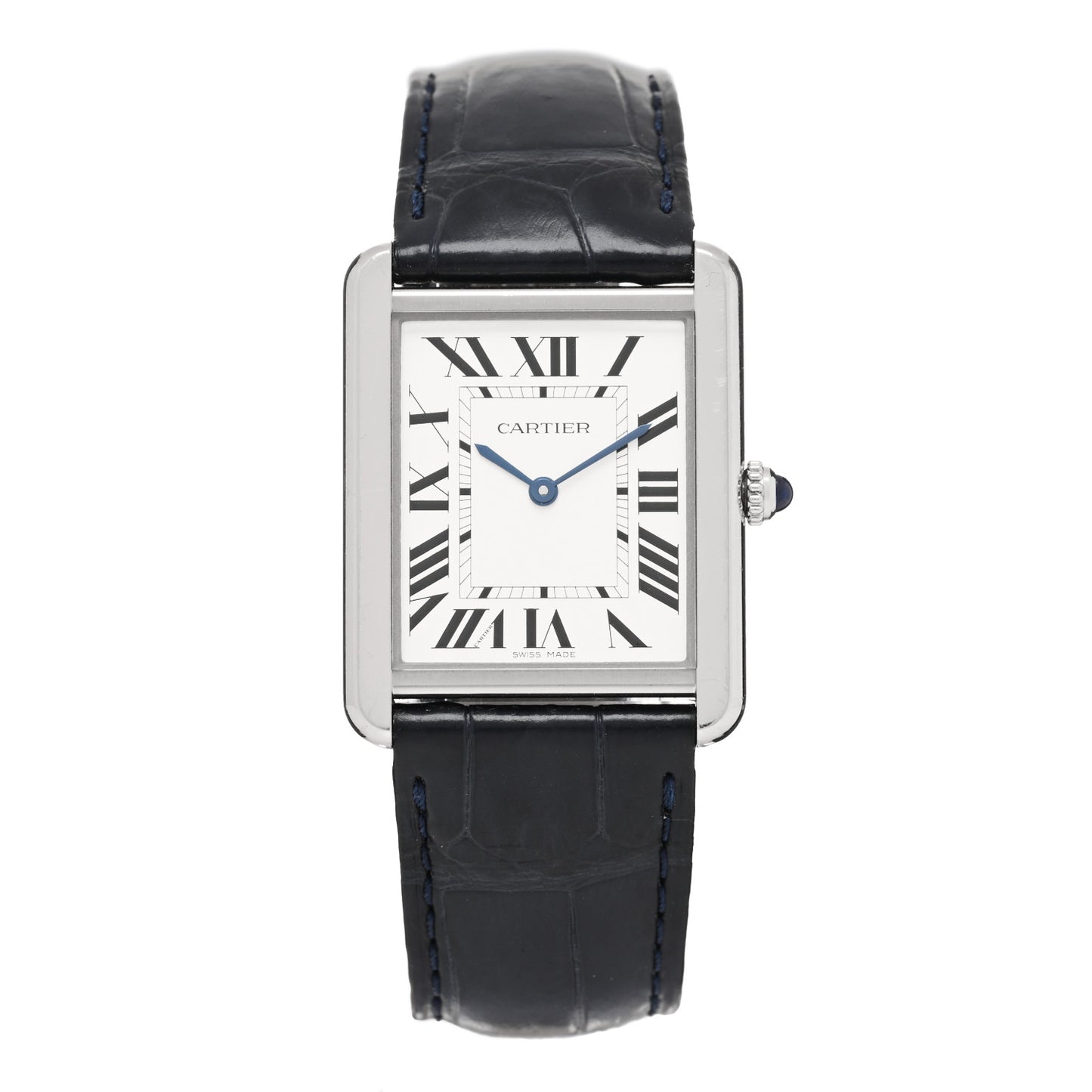 Stainless Steel Alligator 27mm Tank Solo Quartz Watch