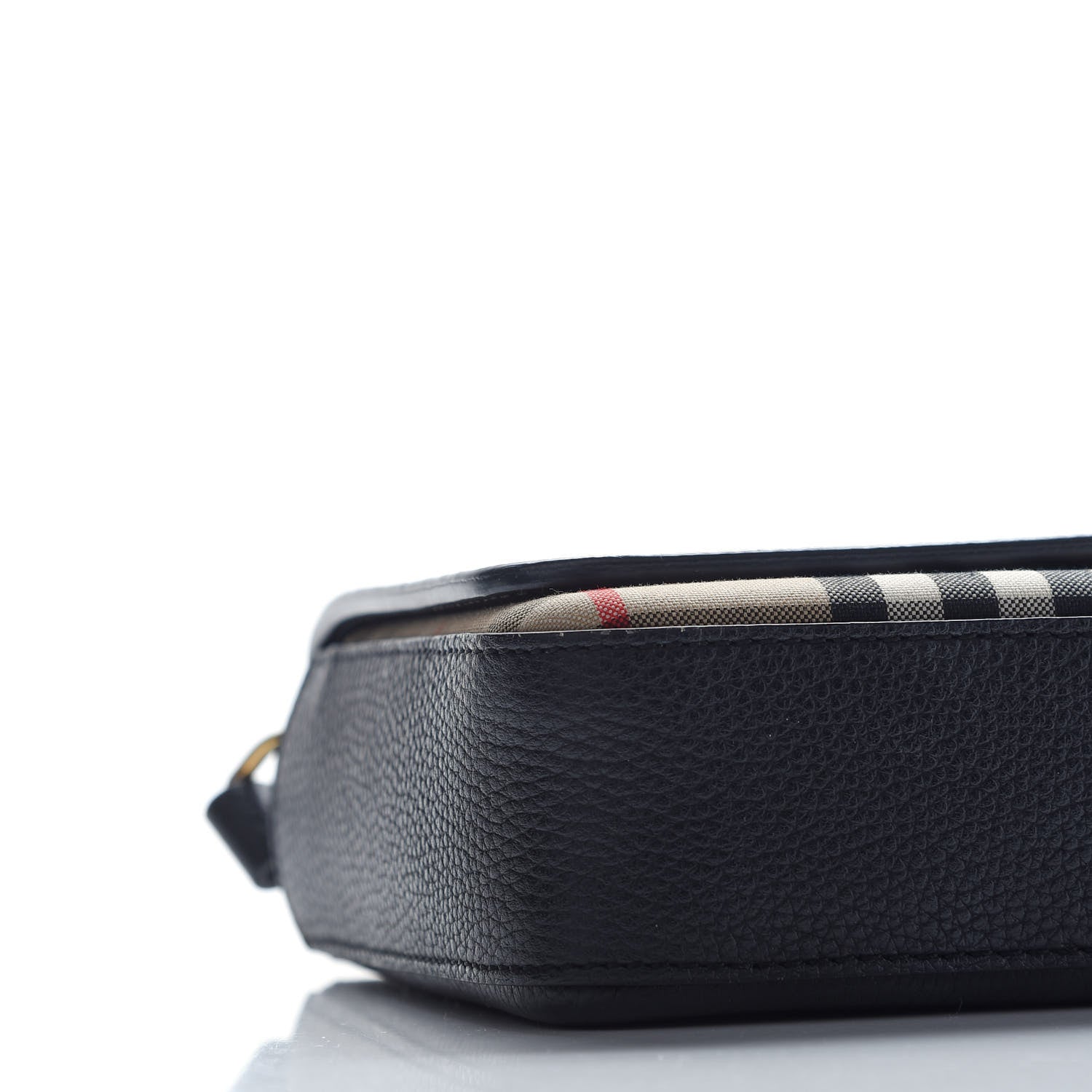 Burberry Grainy Calfskin Vintage Check Hampshire Crossbody Black 6 of 8
