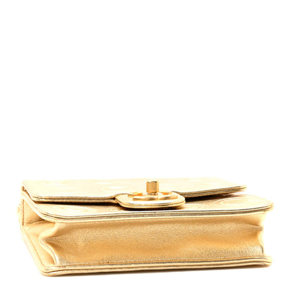 Chanel Metallic Calfskin Cocallover Square Flap Gold 4 of 10