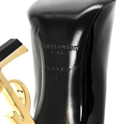 Saint Laurent Patent Opyum 110 Pumps 37 Black Gold 7 of 10