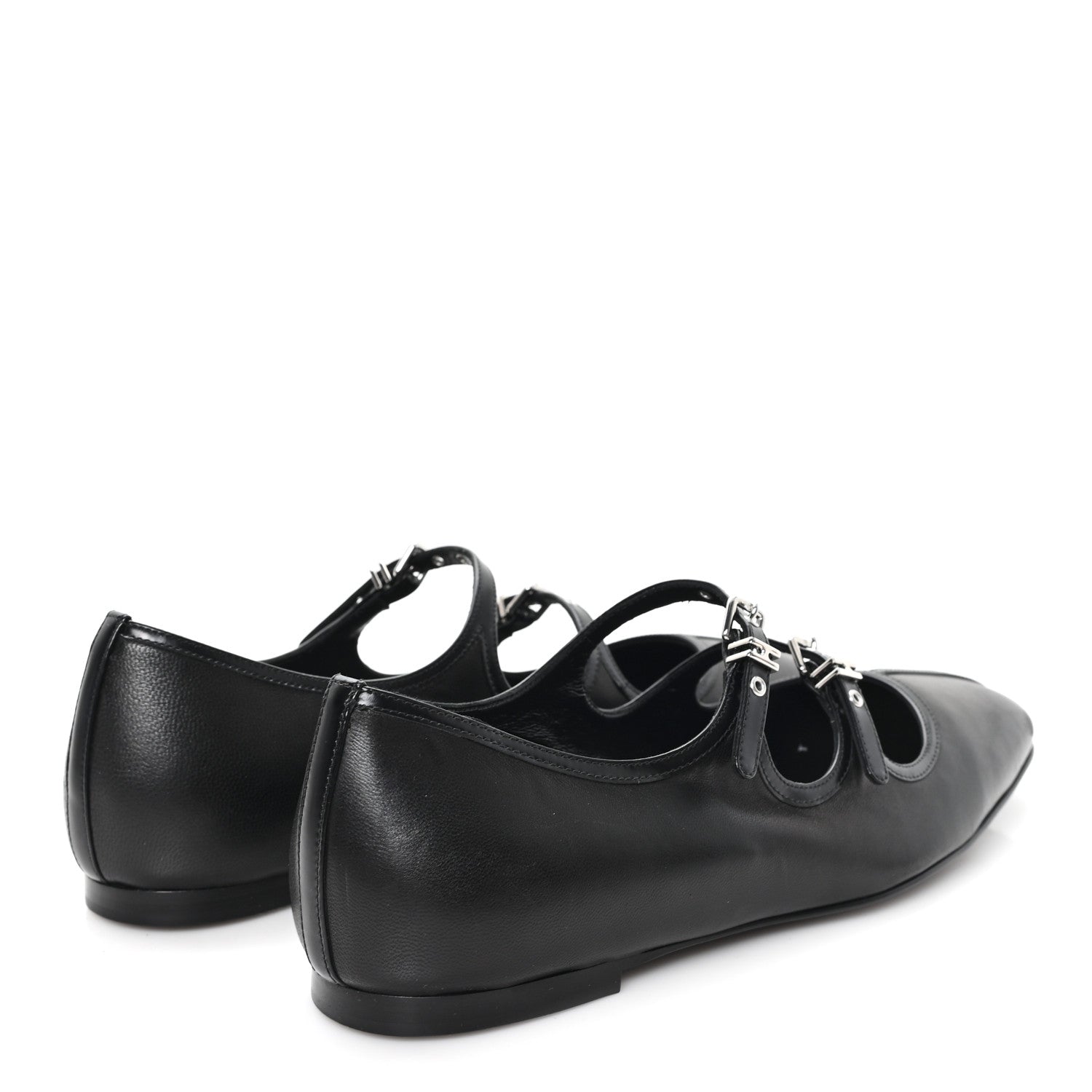 Hermes Nappa Toscan Calfskin Lilia Ballet Flats 38 Black 5 of 10