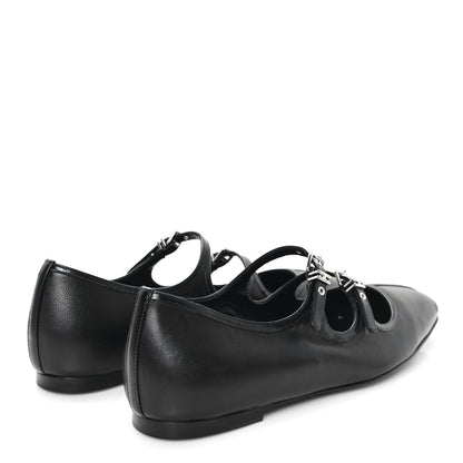 Hermes Nappa Toscan Calfskin Lilia Ballet Flats 38 Black 5 of 10