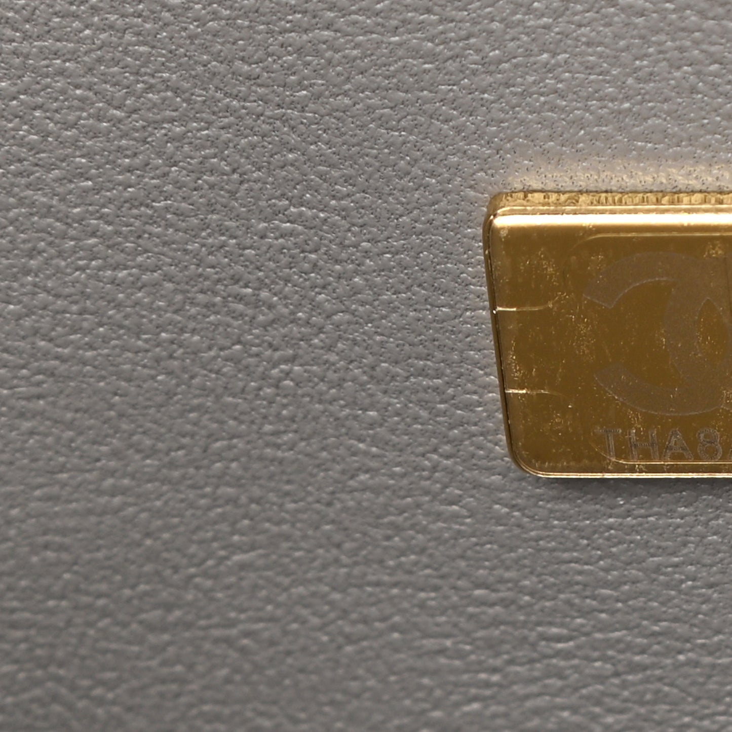 Caviar Quilted Small Double Flap Grey