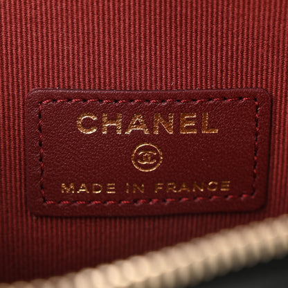 Chanel Lambskin Quilted CC In Love Heart Clutch With Chain Black 6 of 12