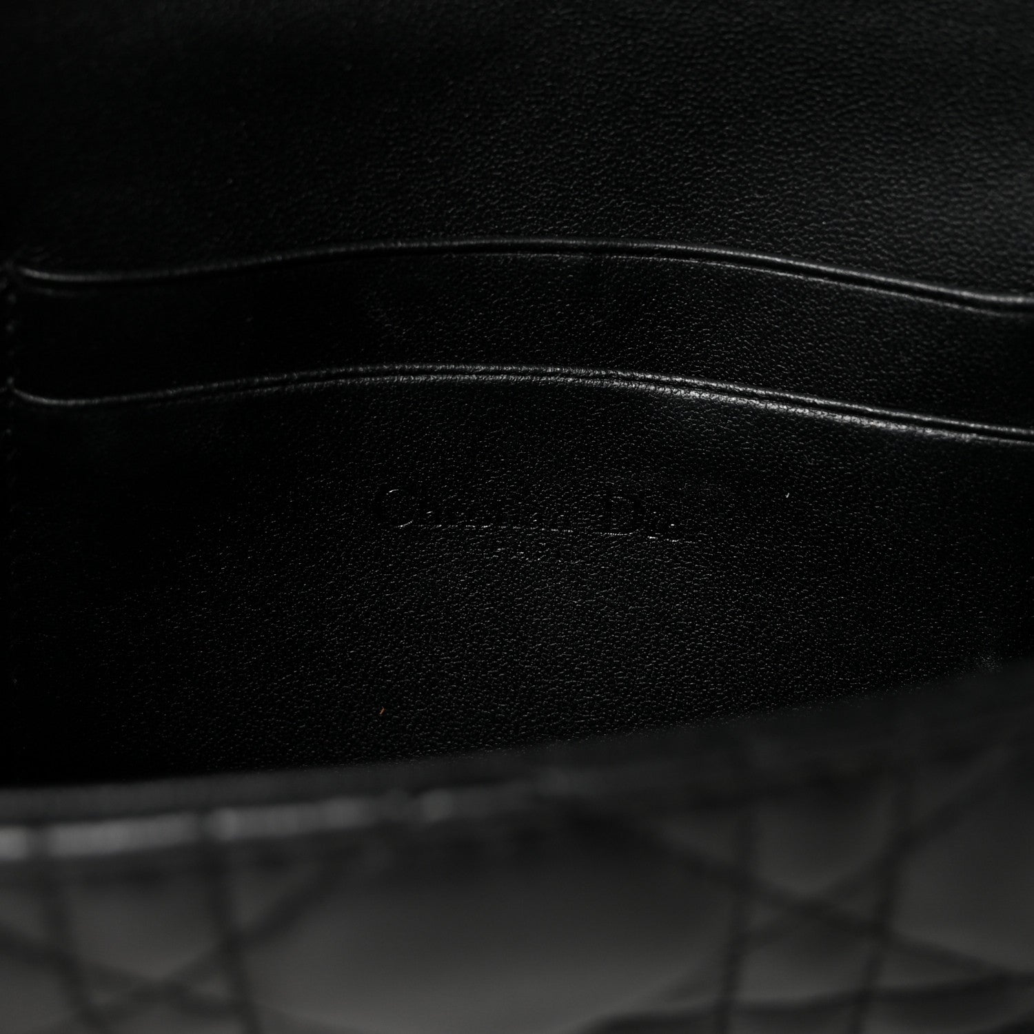 Christian Dior Lambskin Cannage Dior Talk Phone Pouch Black 6 of 10