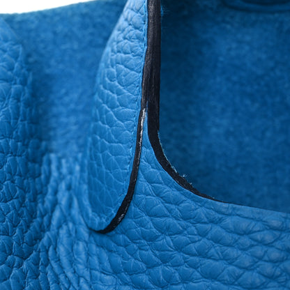 Hermes Taurillon Clemence Picotin Lock 18 PM Bleu Frida 15 of 16