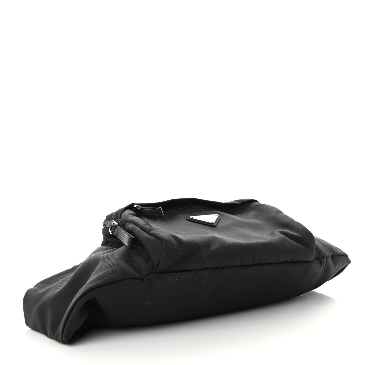 Tessuto Nylon Double Pocket Belt Bag Black
