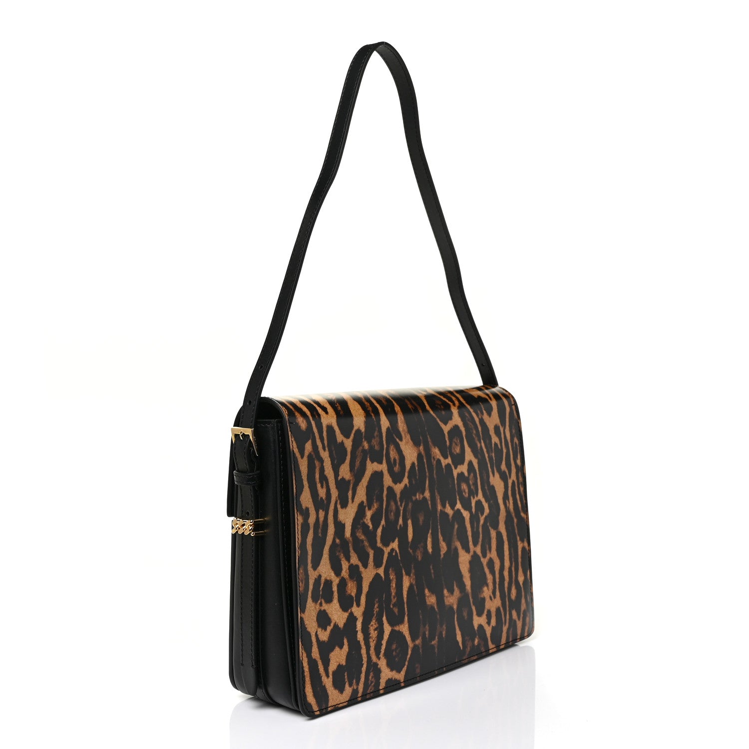 Burberry Calfskin Leopard Large Grace Bag Dark Mustard 2 of 8