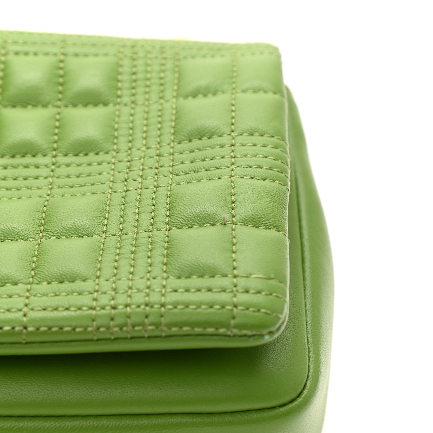 Burberry Lambskin Quilted Small Lola Bag Green 8 of 8