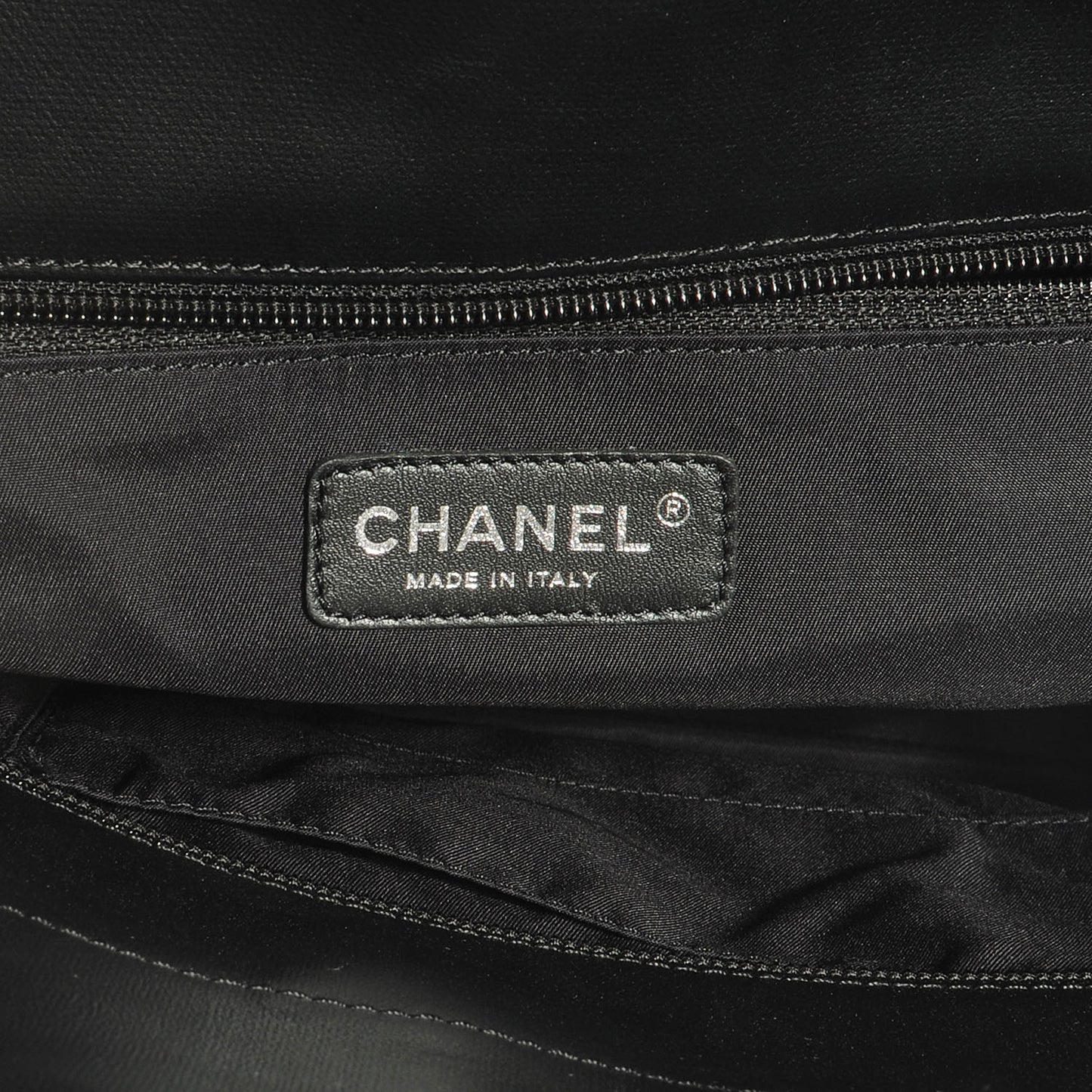 Coated Canvas Large Paris Biarritz Tote Black