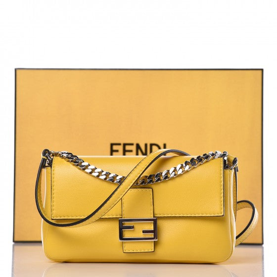 Fendi Nappa Micro Baguette Sunflower 12 of 12