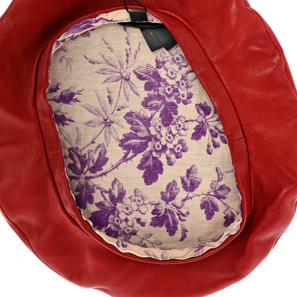 Gucci Calfskin Beret Hat 56 Red 7 of 10