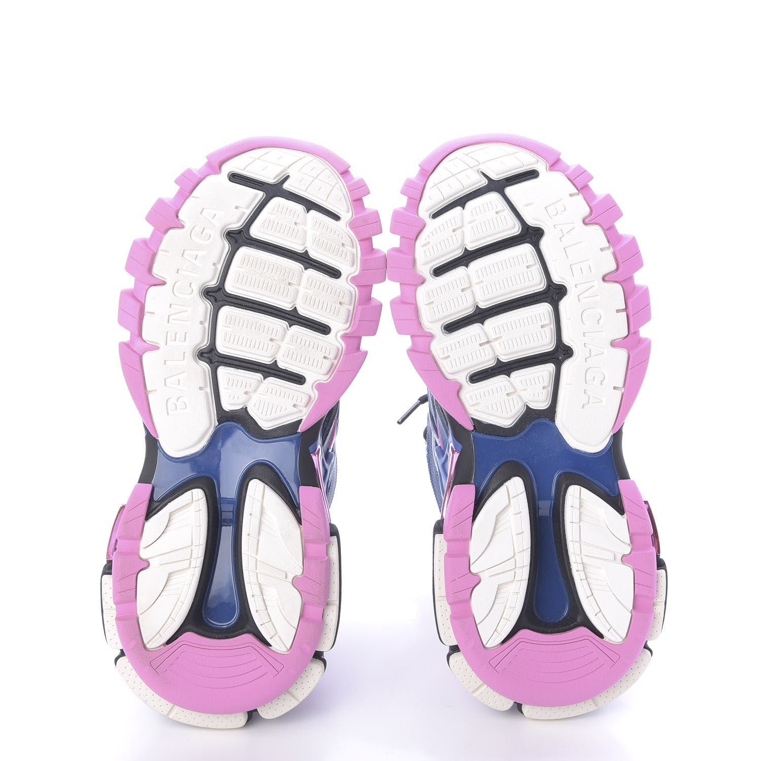 Balenciaga Rubber Mesh Bi-Color Womens Track.2 Open Sneakers 38 Blue Pink 7 of 11