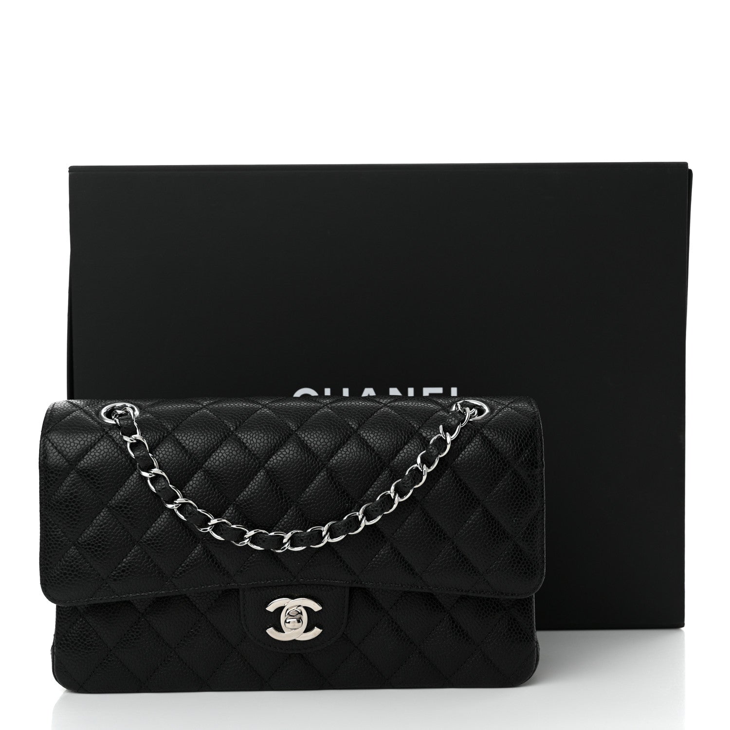 Chanel Caviar Quilted Medium Double Flap Black 11 of 11