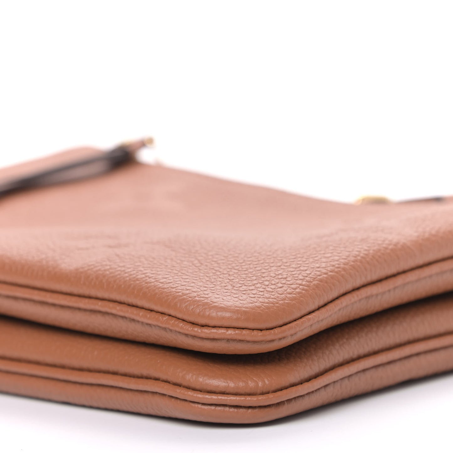 Empreinte Monogram Giant Double Zip Pochette Caramel